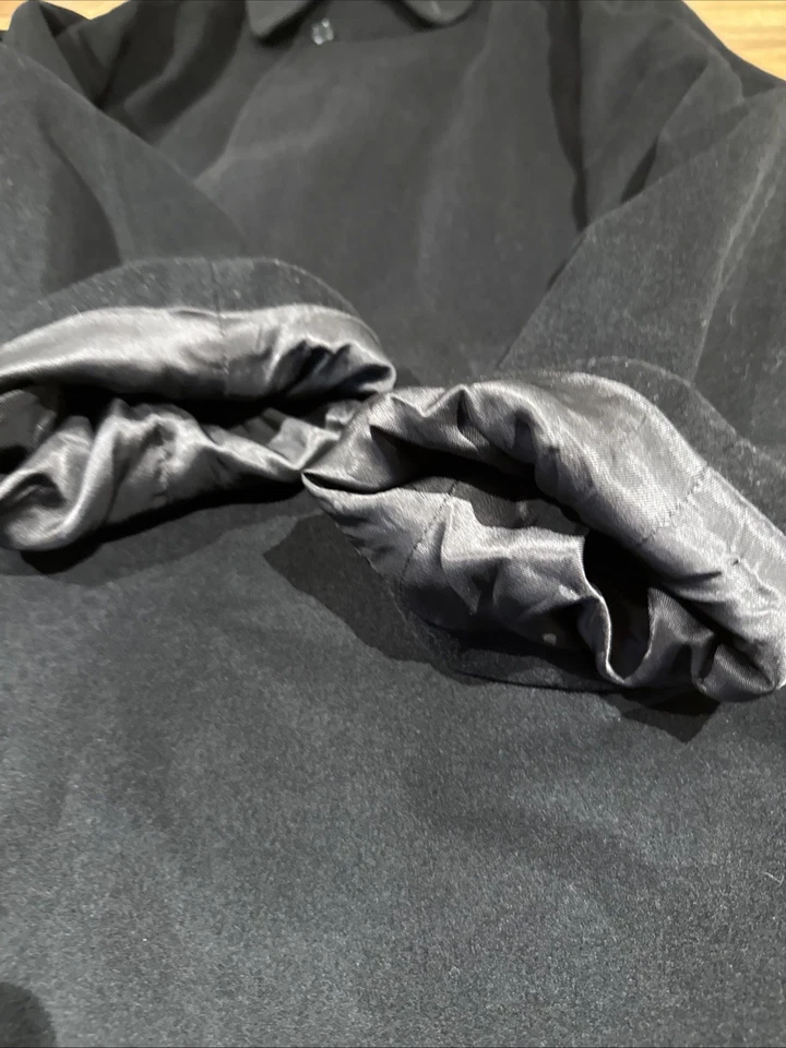 LORO PIANA Superfine Wool and Cashmere Black Long Coat Mens Button Up - Image 4 of 4