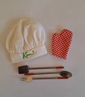 Vintage 1960 Ken (Barbie boyfriend) Chef #964 Barbeque Cook Accessories lot of 5