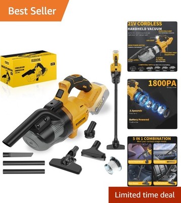 Cordless 20V Handheld Vacuum Cleaner 5-in-1 Portable HEPA