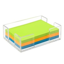 Acrylic Sticky Note Holder, 4x6 Inch Clear Dual Notepad Holder Rectangular