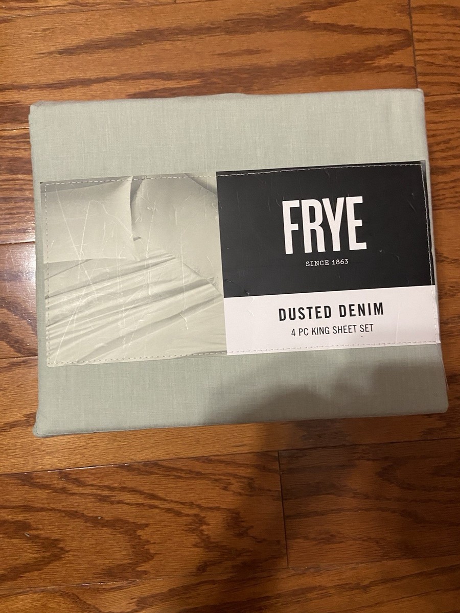 FRYE King Sheet  Dusted Denim  Extra Comfort  Blend  4 PC