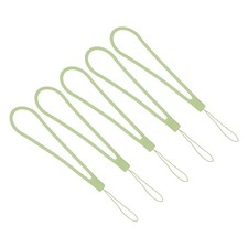 18.5cm Silicone Wrist Strap Lanyards, 5 Pcs Short Lanyard, Green Style 2