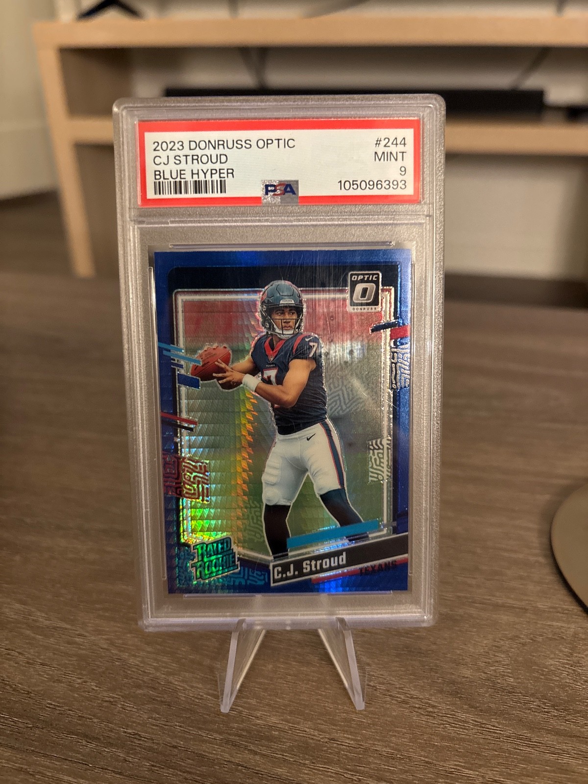 2023 Panini Donruss Optic - Rated Rookie C.J. Stroud #244 Blue Hyper Prizm (RC)