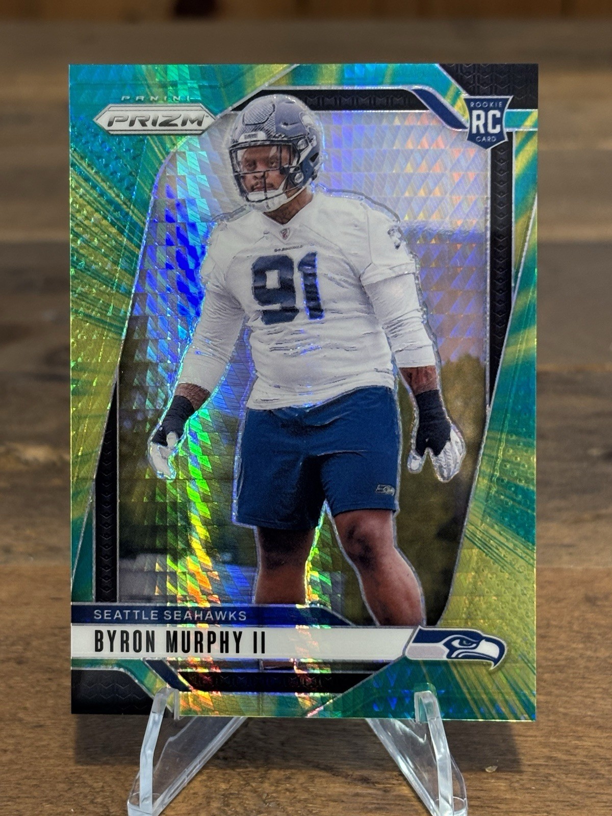 Byron Murphy II 2024 Panini Prizm Football Hyper Prizm /180 Seahawks RC #317