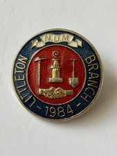 1984 Littleton Branch N.U.M. Miners Strike Badge.