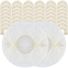 TCOTBE 50 Pcs Disposable beige Processing Hair Caps Shower Beige 