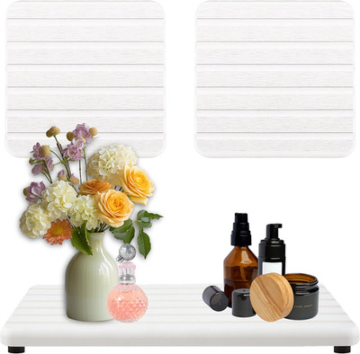 3PCS Water Absorbing Stone Tray, Premium Diatomite Soap Holder & Coaster Mats fo