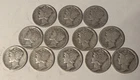 Lot of 12 Mercury Dimes 90% Silver all different dates sold for melt value