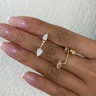 1.9ct Pear Jacket Earrings Rose Gold 14K Labcreated Diamond F/VS — photo 7