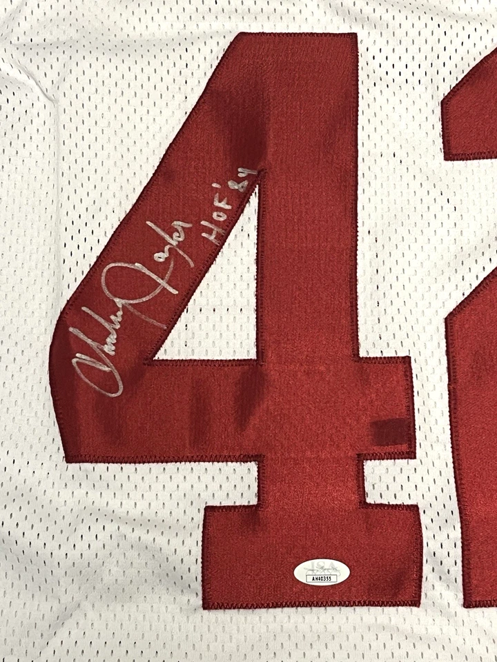 Футболка с автографом Чарли Тейлора из Washington Redskins с надписью HOF 84 — подлинная JSA. - Изображение 2 из 2