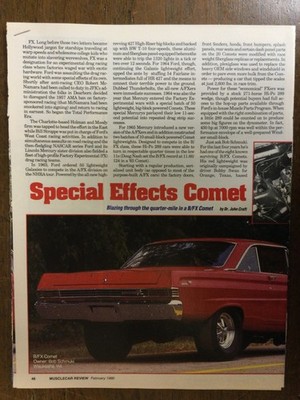Misc 4374 Article Pictorial 1965 Mercury B/FX Comet Feb 1990 2 page