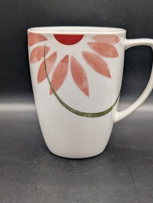 Set of 4 Corelle Coordinates PRETTY PINK Mugs Pink Flowers Porcelain Cups 