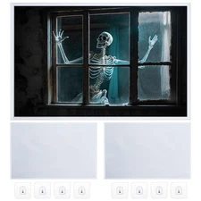 Oudain 2 Pack Halloween Fabric Rear Projection Screen Window Projection Porta...