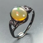 Jewellery gem Natural Opal Ring 925 Sterling Silver Size 6.75 /R477091