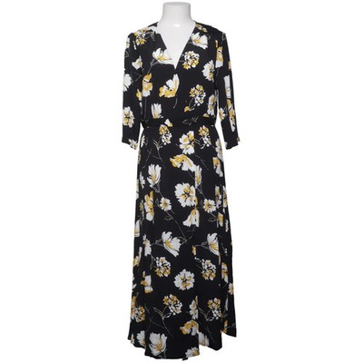 Promod, Wickelkleid, Größe: 38, Schwarz/Weiß/Gelb, Blumen, Damen #avy