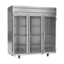 Beverage Air HRPS3HC-1G 78" 3-Section Reach-In Refrigerator w/ 3 Glass Full D...