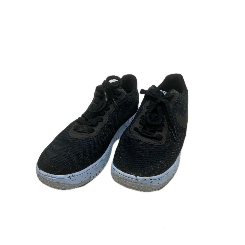 Nike Air Force 1 Crater Flyknit Black Chambray Blue Mens Size 10 Sneakers