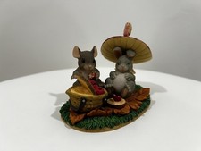 CHARMING TAILS Figurine"Life's A Picnic With You Mouse Rabbit Mushroom
