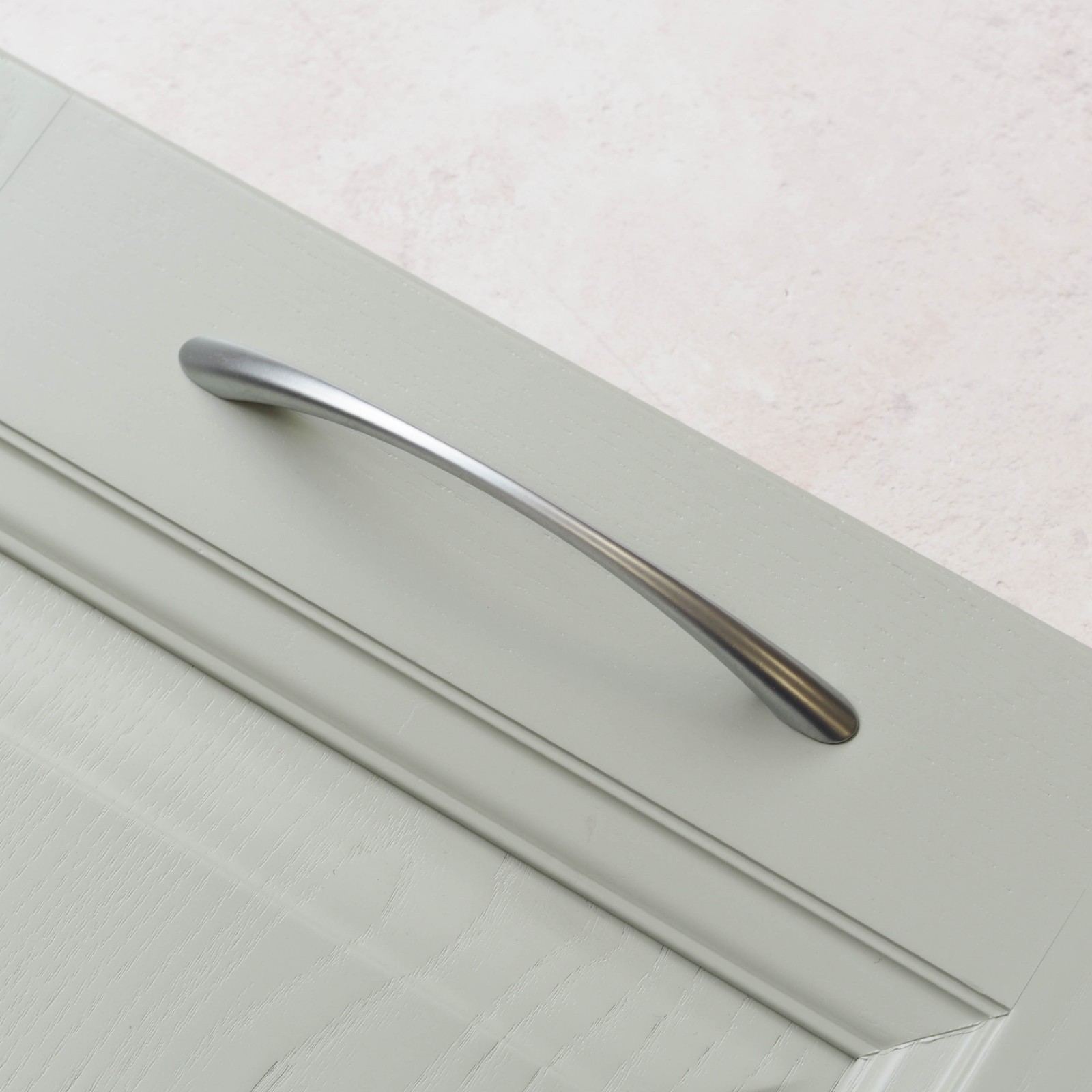 128mm Matt Chrome Handle Kitchen Cabinet Cupboard Bow Pull Silver Grey Renovate