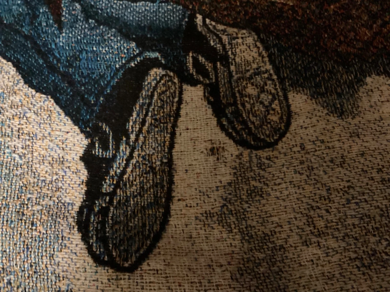 Vintage Harry Potter Throw Blanket Quidditch Hand Woven Fringed Warner Bros 2000