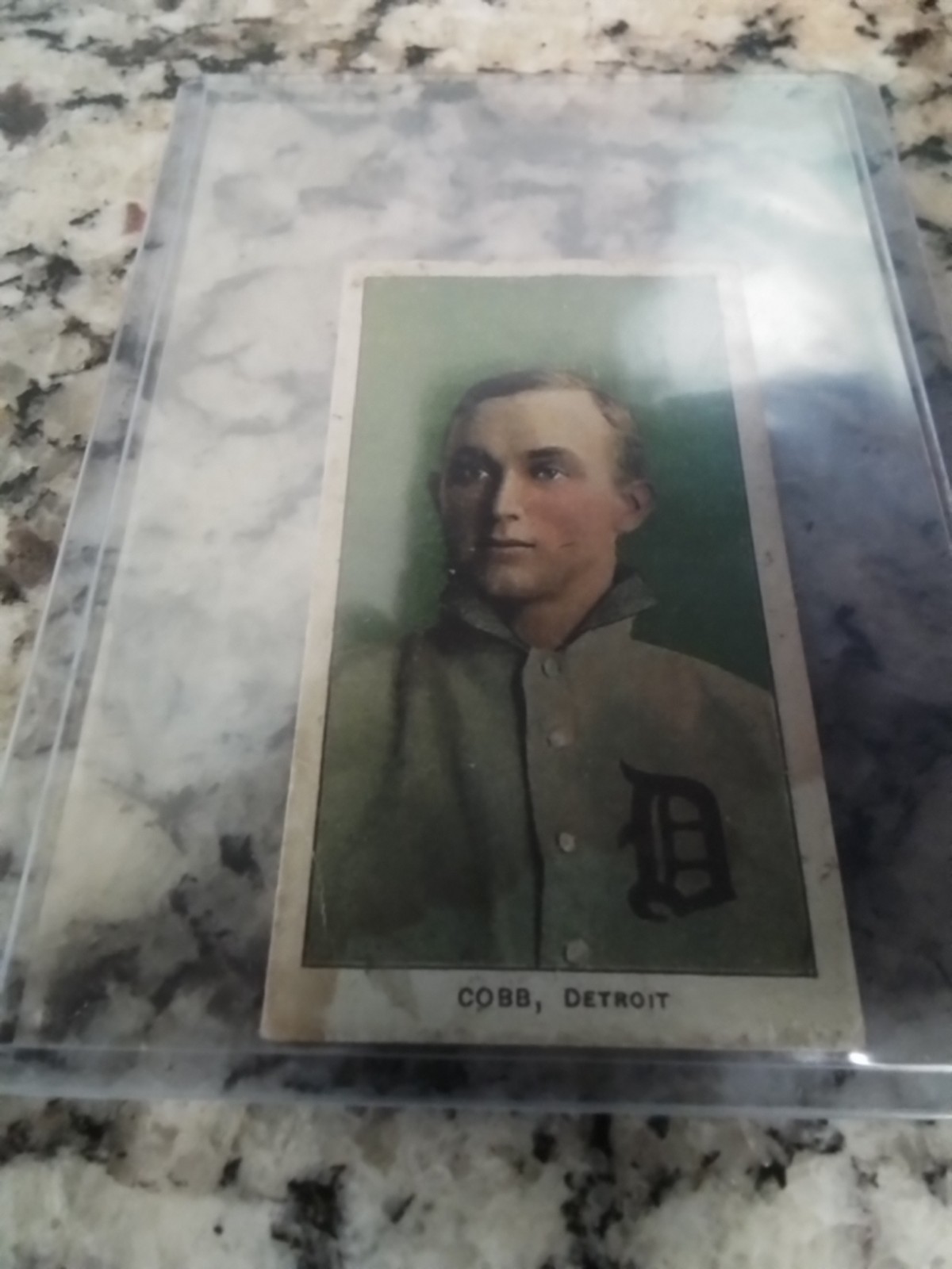 Ty Cobb 1909 1910 T206 Green Portrait Piedmont Back Great Eye Appeal