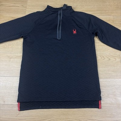 Spyder Active Pro WB 1/4 Zip Top Herren schwarz Pullover Pulli Softshell Small