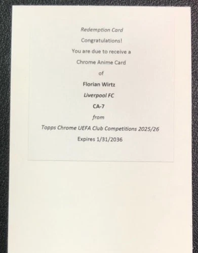 2025 Topps Chrome Anime Redemption Sssp