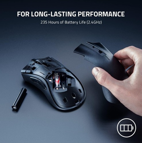Razer Deathadder V2 X HyperSpeed Mouse Wireless Black 14000dpi 7 Buttons - Picture 4 of 7