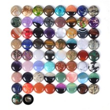 Wholesale Lot 24pcs Multi-color 25mm Gemstone Round Cab Cabochon For Jewelry ...