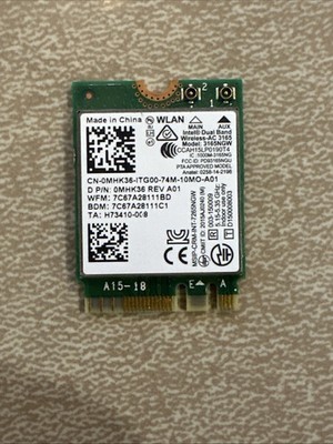 INTEL 3165NGW DUAL BAND Wireless AC 3165 - PB#H35123-001