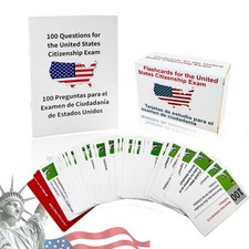 Tarjetas Para La Ciudadania 2026 De Las 100 Preguntas U.S. Citizenship Flash