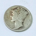1937 MERCURY DIME *90% SILVER, CIRCULATED US COIN #6557