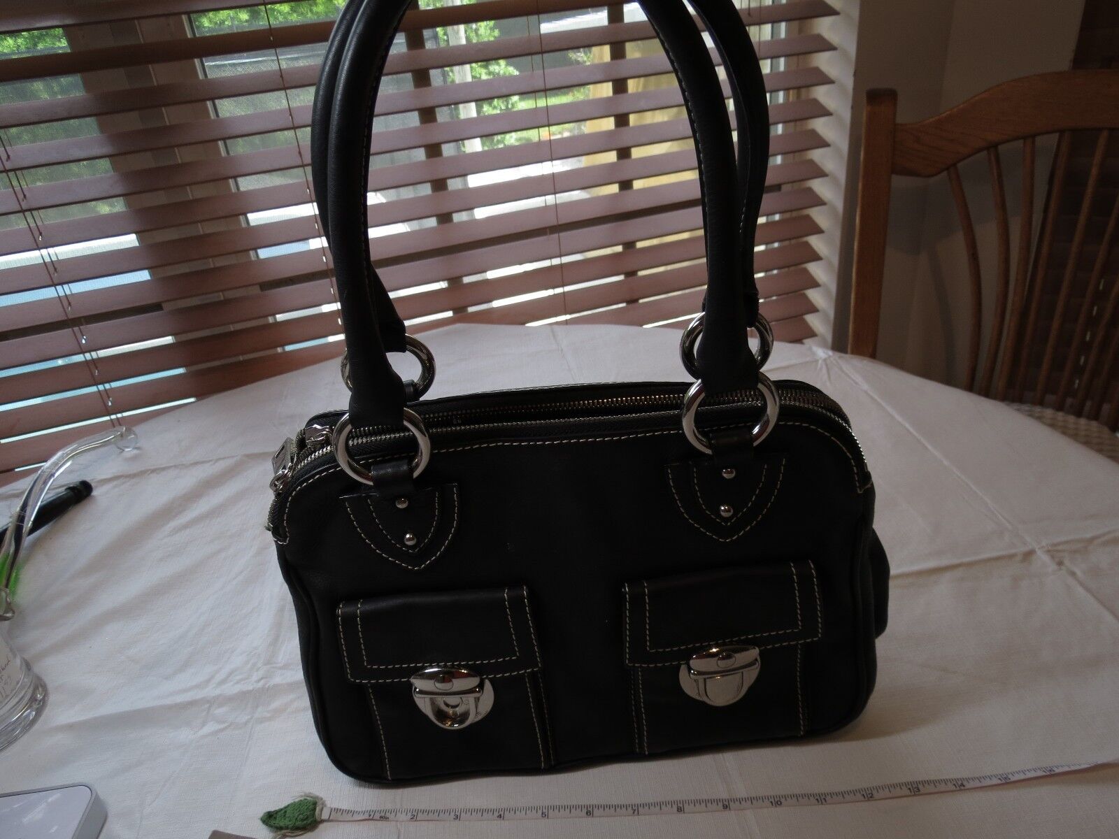 Marc Jacobs leather black hand purse broken shoulder Max 76% OFF handbag bag Max 88% OFF