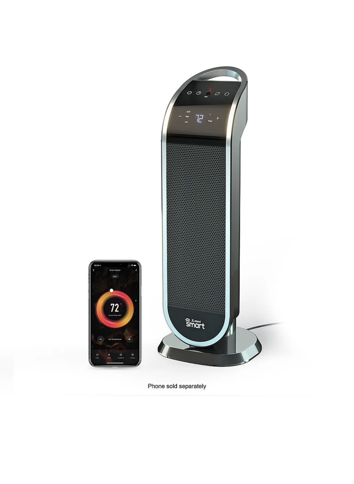 Atomi Smart Smart WiFi Ceramic Tower Heater Black 841856115049 eBay