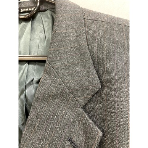BURBERRY SAKS 5TH AVE Herringbone Pure Wool Sport Coat Two Button Gray Men's - Picture 7 of 17