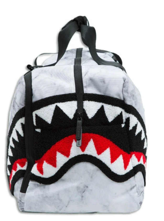 Borsone Sprayground Edizione Limitata: Marmo Ciniglia Bianco