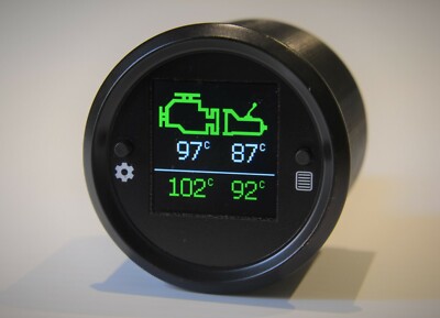 Engine and Transmission temperature 52mm gauge visual/audible overheating alarm