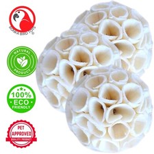 1215 Pk3 Natural Sola Crepe Ball Chew Shred Foraging Parrot Cockatiel Conure