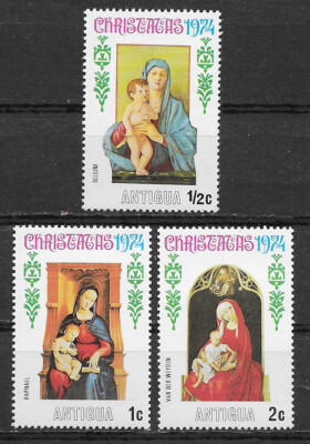 ANTIGUA , 1974 , CHRISTMAS , SET OF 3 STAMPS , MNH | eBay