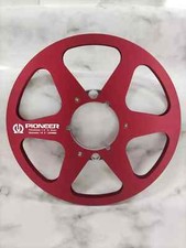 2X Standard 10.5" PIONEER Red 1/4" Empty Tape Reels For R2R Tape Recorders