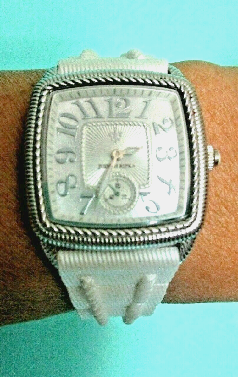 Judith Ripka Stainless Steel White Silicone Band Watch  display picture 2