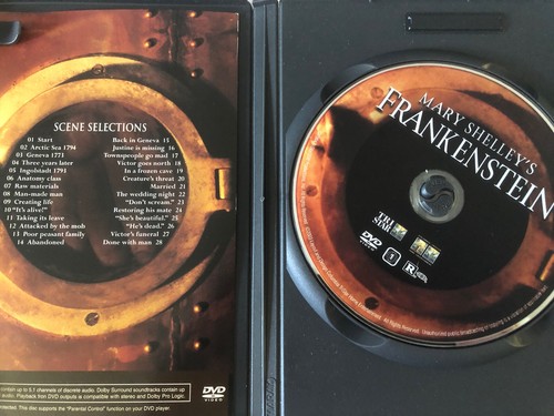 Mary Shelleys Frankenstein DVD Used Good Condition - Picture 3 of 4
