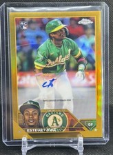 2023 Topps Chrome Update #AC-ER Esteury Ruiz RC Gold Refractor Autograph 13/50