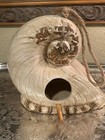 NEW/NWT-Conch Shell Themed/Shaped-BIRD HOUSE-Neutral-Ready To Hang-