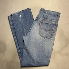 Vintage Levis 517 Orange Tab Denim Jeans USA Made 33x32
