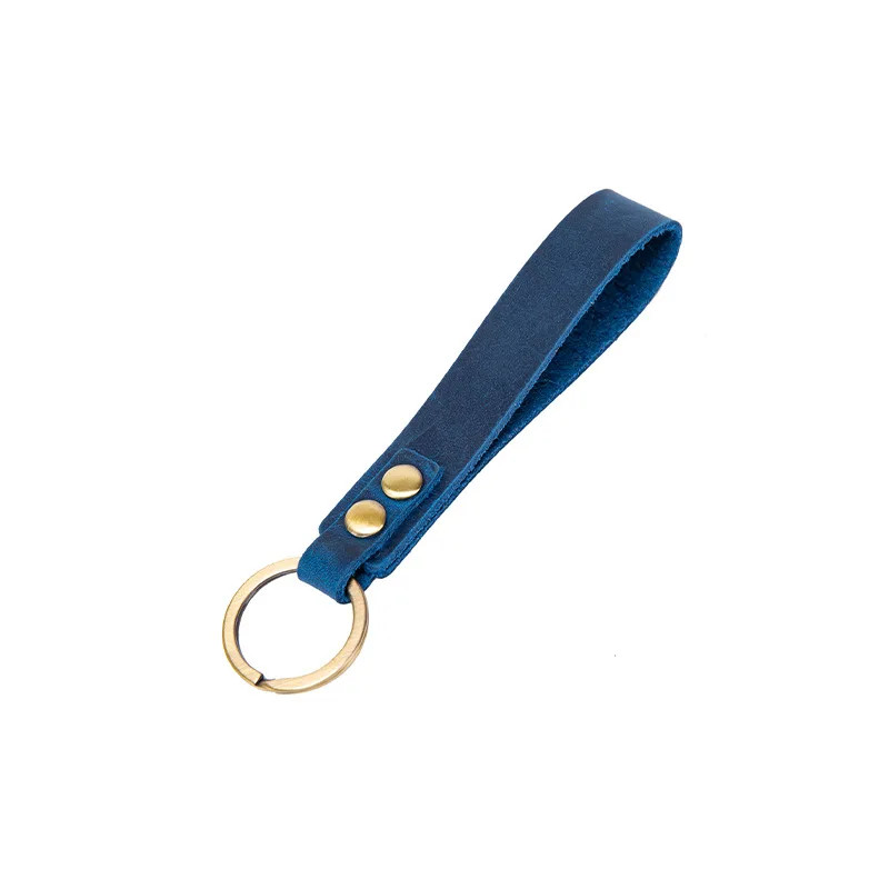 Llavero de cuero genuino - 7 colores disponibles