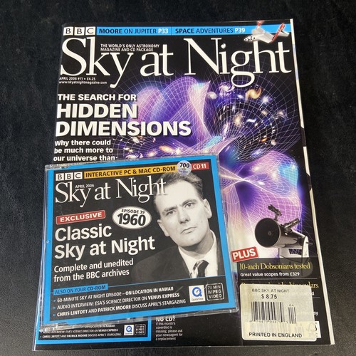 BBC Sky At Night Magazine April 2006 The Search For Hidden Dimensions W/ Disc - Picture 1 of 3