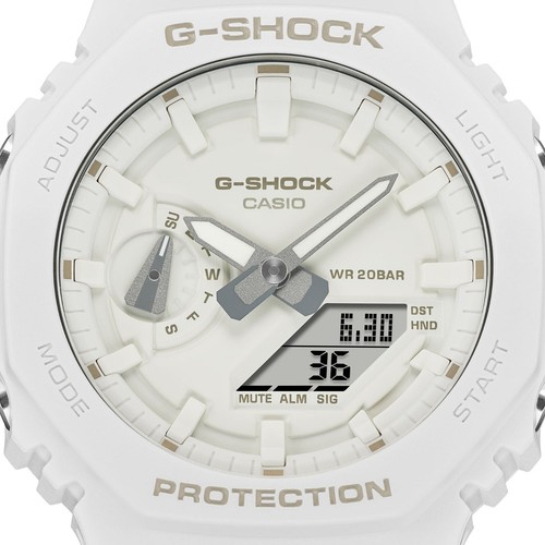 Casio G-SHOCK GA-2100-7A7 GA21007A7 ANA-DIGI White Quartz Mens Watch - Picture 8 of 9