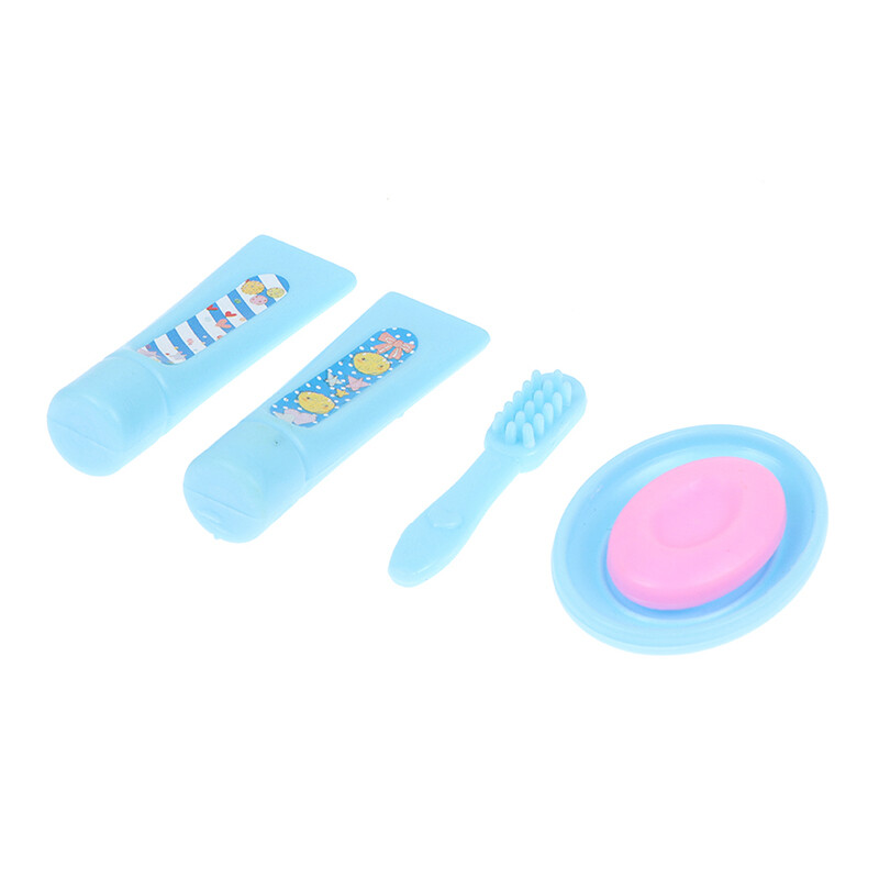1/6 1/12 Dollhouse Miniature Mini Cup Toothpaste Toothbrush For Dollhou ...