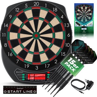 RETOURE Elektronische Dartscheibe Dartautomat Profi Set E Dartboard inkl Zubehör